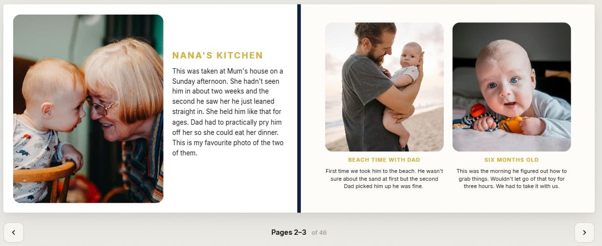 Ancestorii Memory Book — a custom printed hardcover family story book