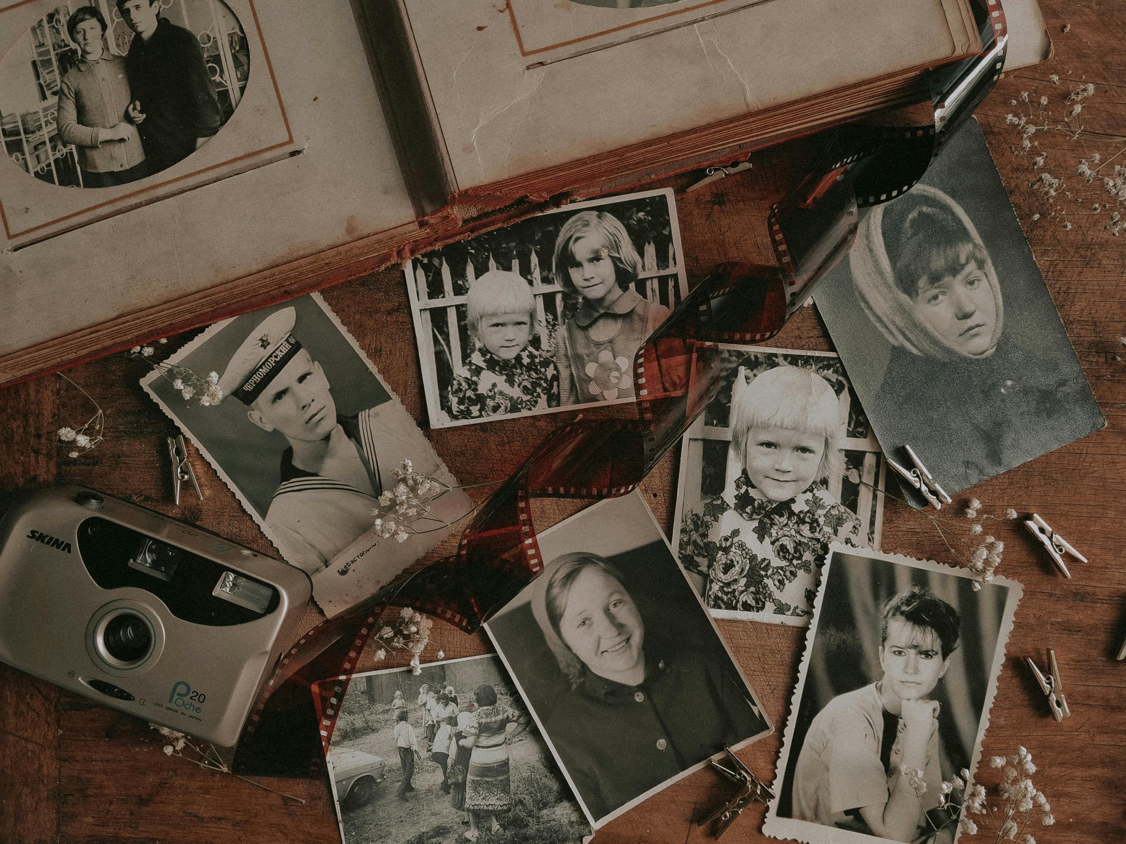 Family building a shared digital memory library